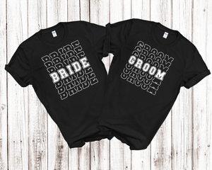 Bride Groom Matching Couple T-Shirts