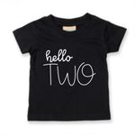 Load image into Gallery viewer, Hello Two Unisex Kids Birthday Age T-shirt
