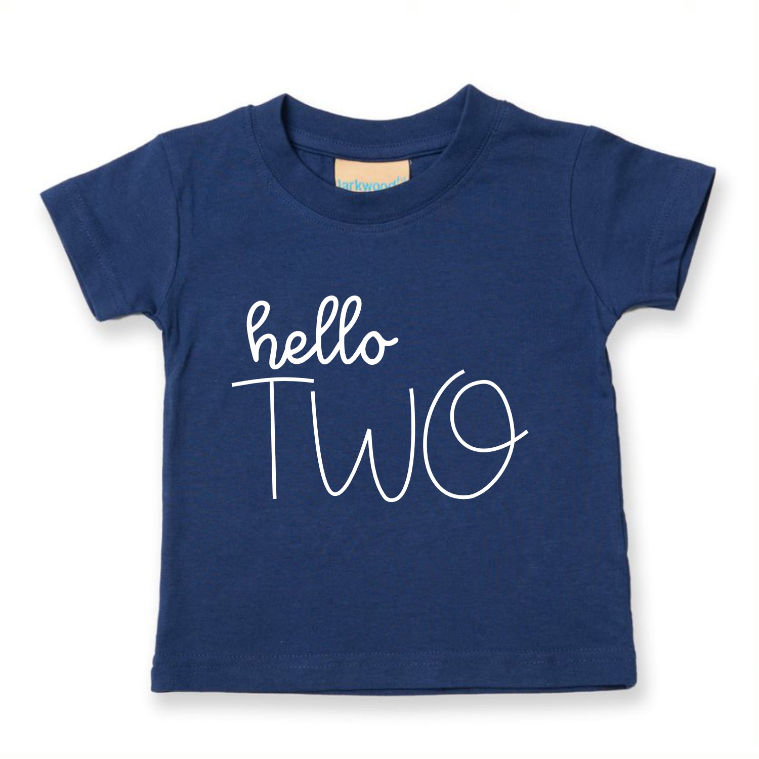 Hello Two Unisex Kids Birthday Age T-shirt