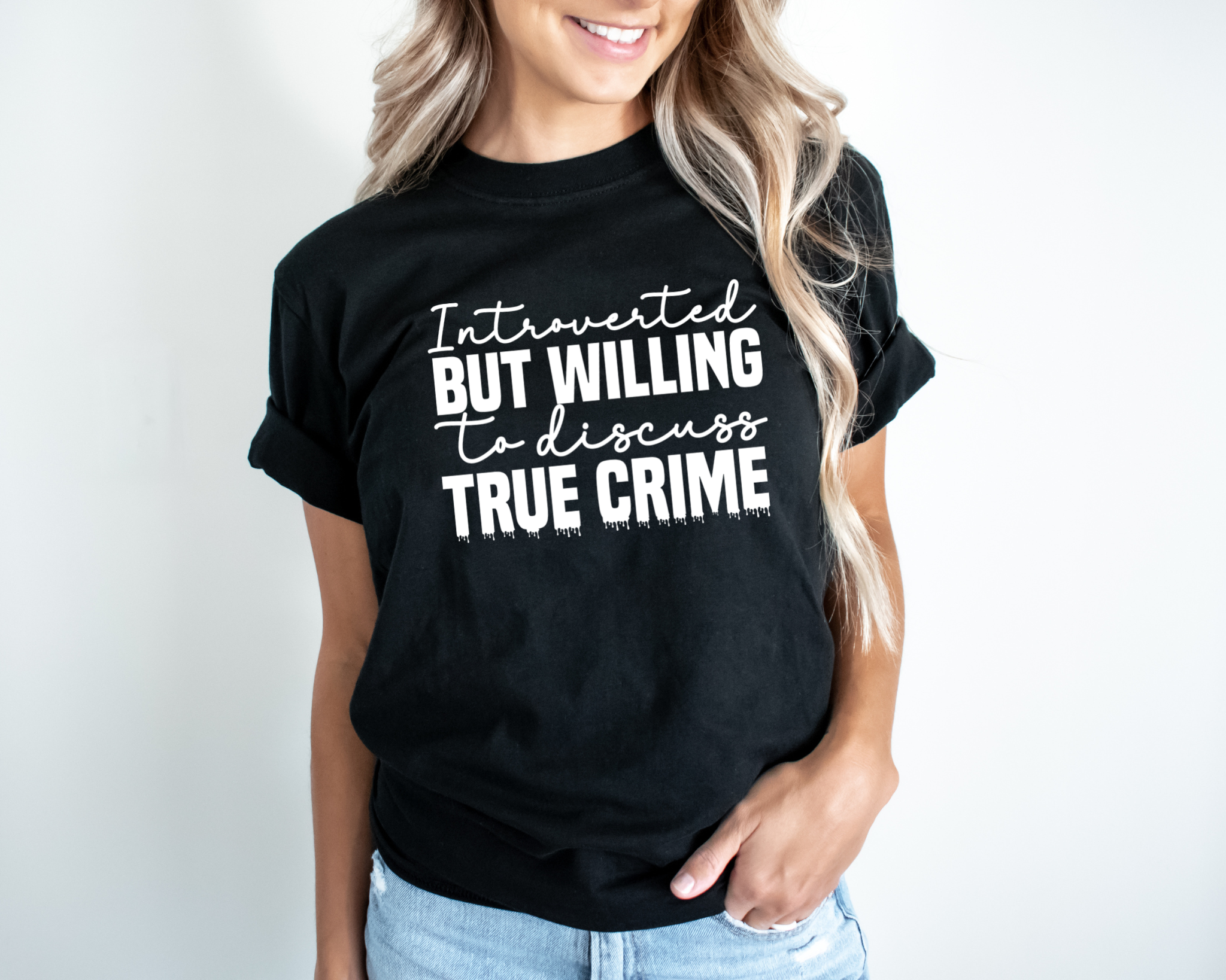 Introverted But Willing To Discuss True Crime Adult Unisex T-Shirt