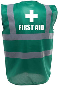First Aid Green Enhanced Visibility Vest