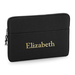 Personalised Name 13" or 15" Laptop Bag Cas Text Middle