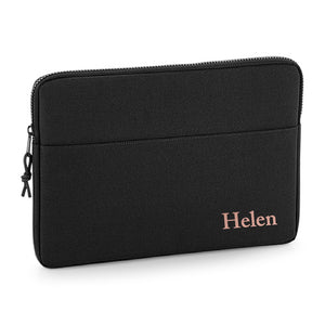 Personalised Name 13" or 15" Laptop Bag Script Text Corner Cas Text