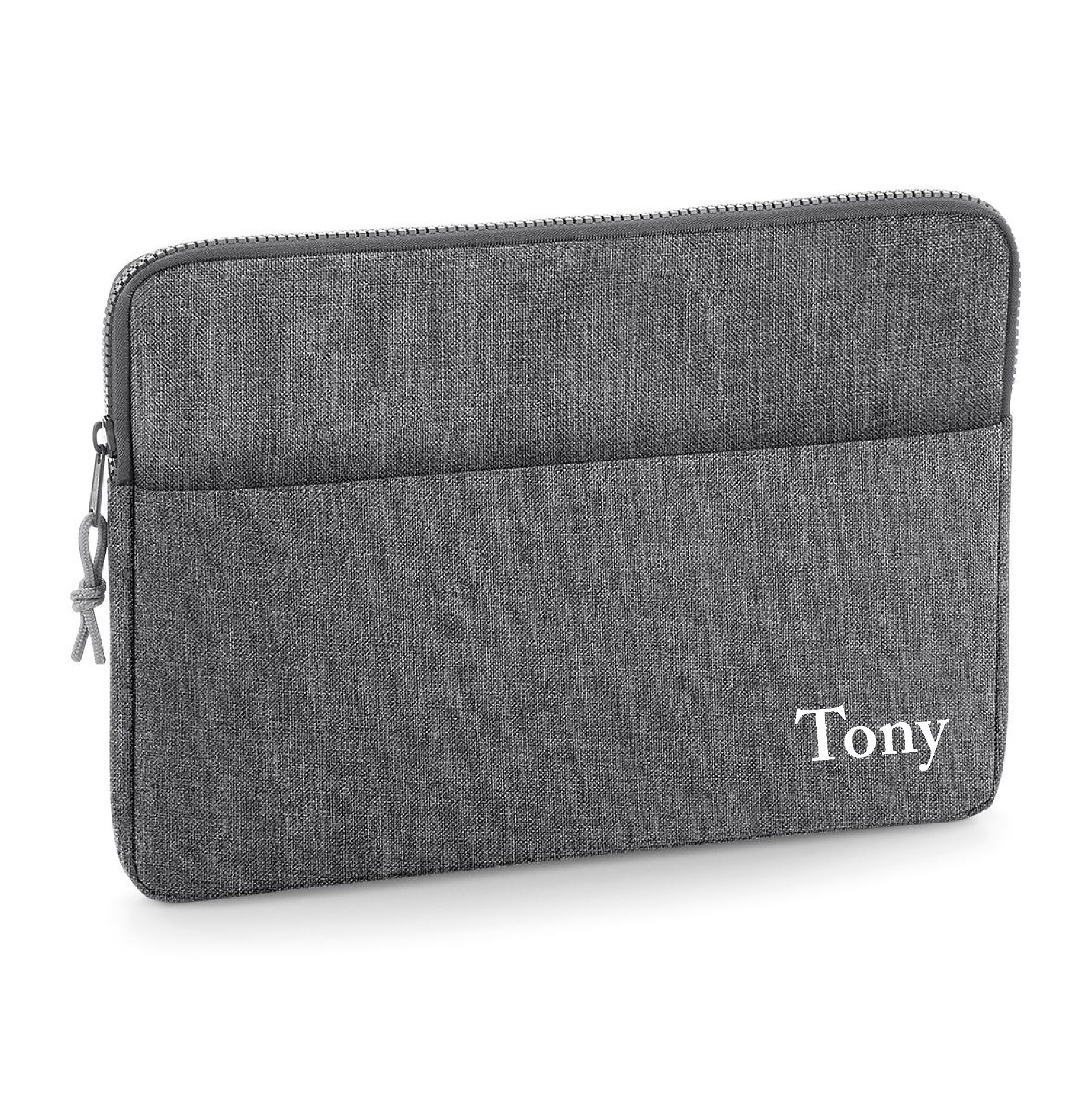 Personalised Name 13" or 15" Laptop Bag Script Text Corner Cas Text