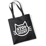 Load image into Gallery viewer, Stop Stressing Meowt Lightweight Cotton Tote Bag
