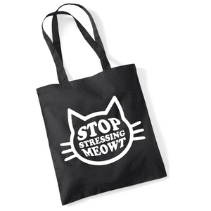 Stop Stressing Meowt Lightweight Cotton Tote Bag