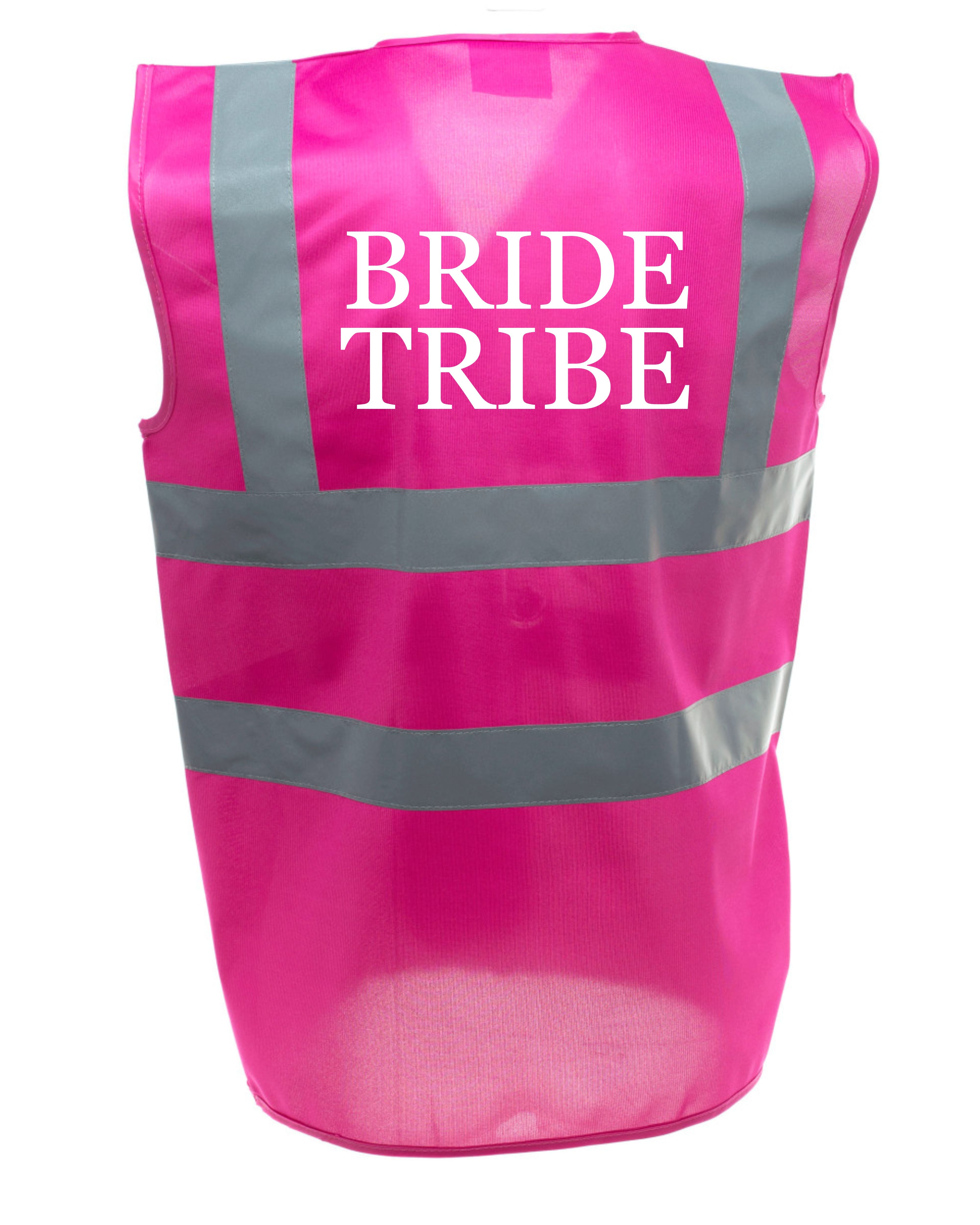 BRIDE TRIBE Pink Hi Viz Hen Party Vest