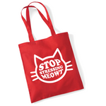 Load image into Gallery viewer, Stop Stressing Meowt Lightweight Cotton Tote Bag
