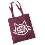 Load image into Gallery viewer, Stop Stressing Meowt Lightweight Cotton Tote Bag
