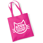 Load image into Gallery viewer, Stop Stressing Meowt Lightweight Cotton Tote Bag
