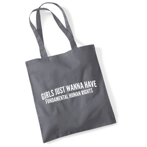 Girls Just Wanna Have Fundamental Human Rights Lightweight Cotton Tote Bag DES2