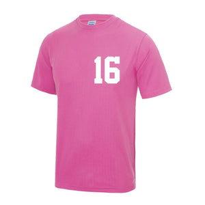 Mens Adult Personalised Polyester Sport T Shirt