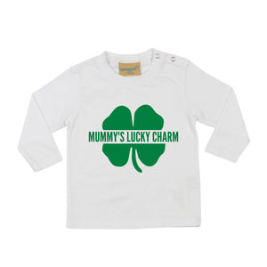 Mummy's Lucky Charm LONG SLEEVE Kids T-Shirt