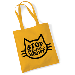 Stop Stressing Meowt Lightweight Cotton Tote Bag