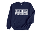 Load image into Gallery viewer, Mum Of Boys #outnumbered Adult Crew Neck Sweatshirt
