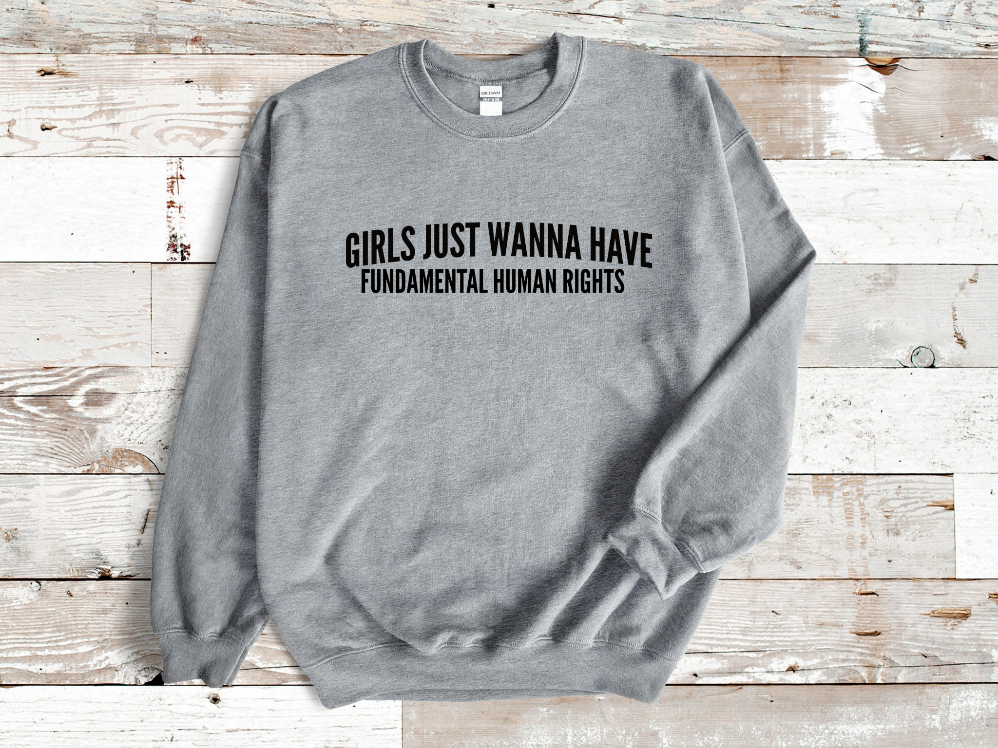 Girls Just Wanna Have Fundamental Human Rights Unisex Adult Sweatshirt D2