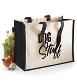 Load image into Gallery viewer, Dog Stuff Jute Storage Toy Treats Travel Tote Bag
