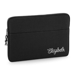 Personalised Name 13" or 15" Laptop Bag Script Text Corner Text