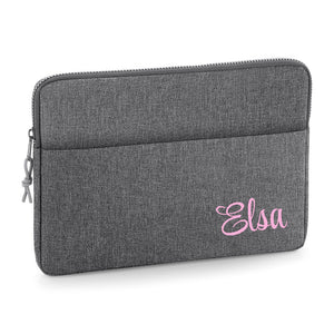 Personalised Name 13" or 15" Laptop Bag Script Text Corner Text
