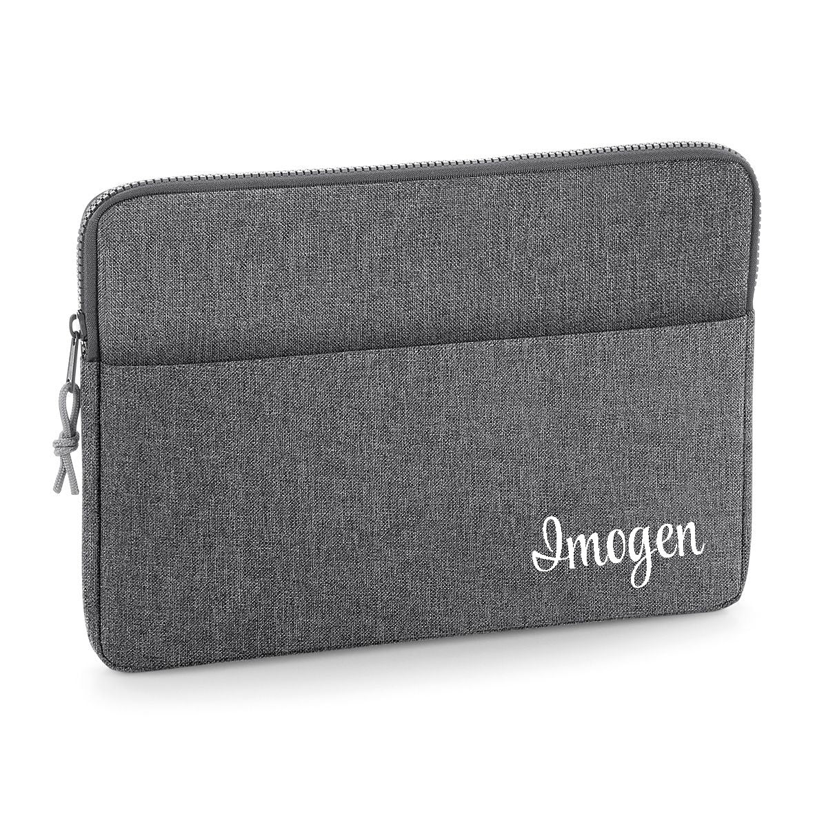 Personalised Name 13" or 15" Laptop Bag Script Text Corner Text