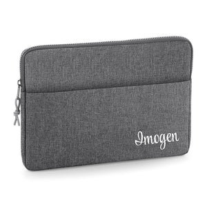 Personalised Name 13" or 15" Laptop Bag Script Text Corner Text