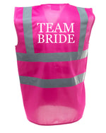 Load image into Gallery viewer, TEAM BRIDE Pink Hi Viz Hen Party Vest
