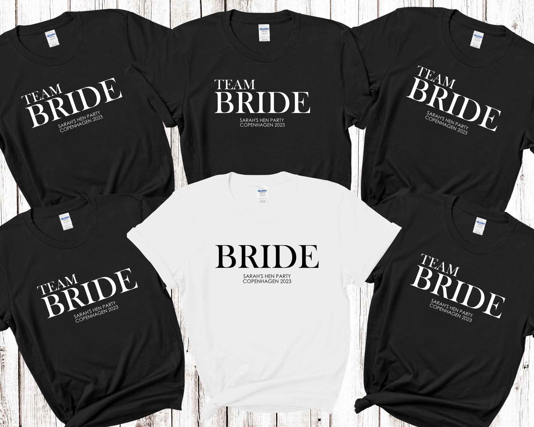 Personalised Bride Team Bride Hen Party T-Shirts D3