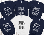 Load image into Gallery viewer, Bride Squad Bride Hen Party T-shirts (Navy)
