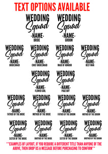Wedding Squad Personalised Name Matching T-shirt