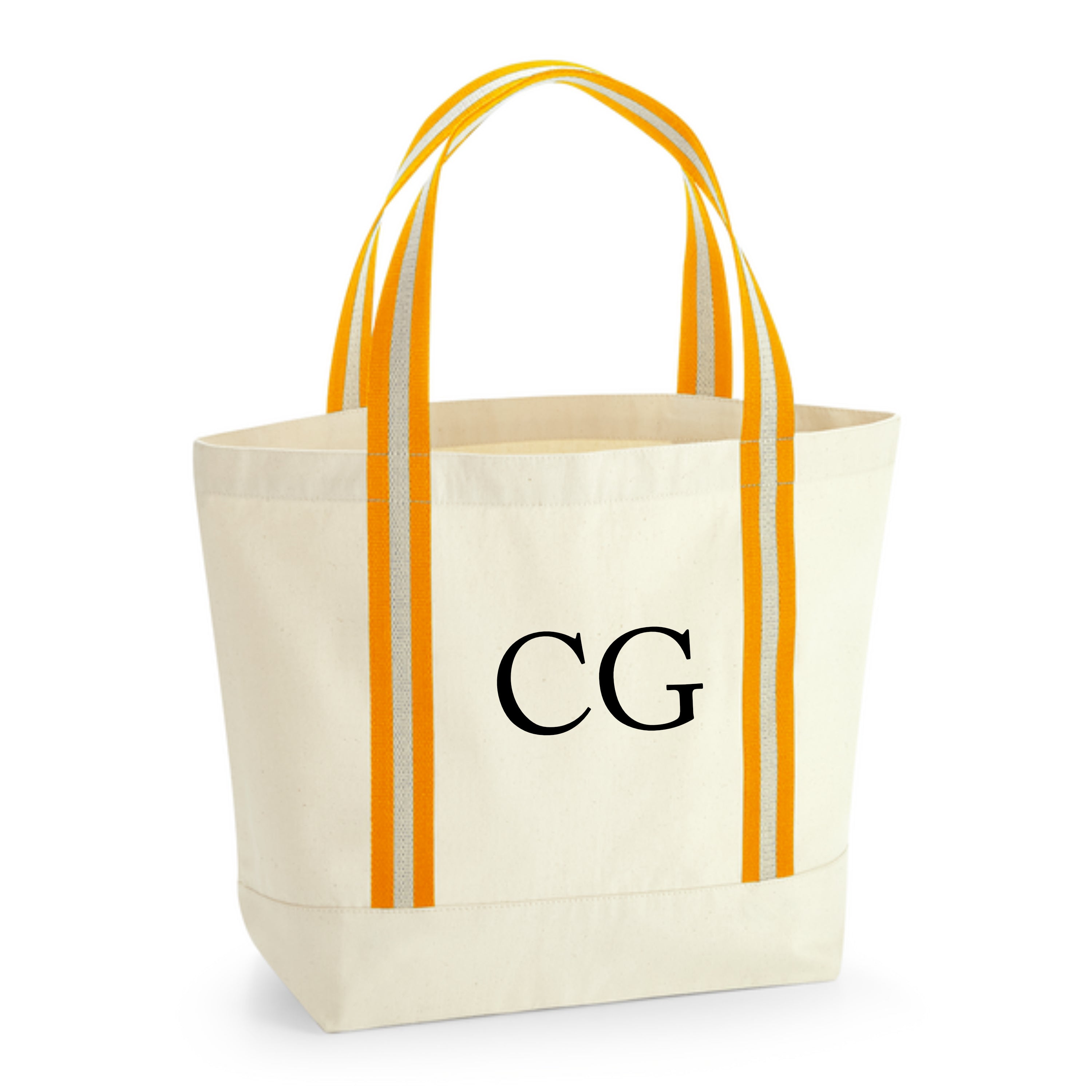 Personalised Initial Monogram Tote Bag Organic