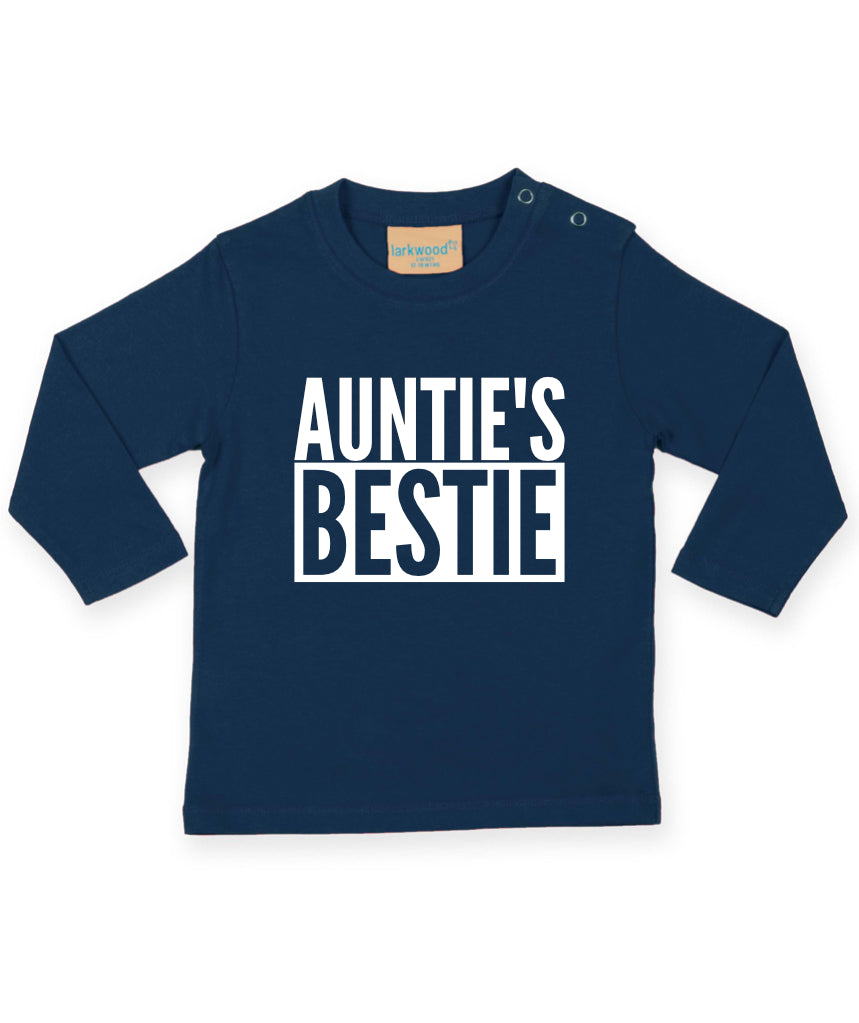 Auntie's Bestie LONG SLEEVE Baby Toddler Kids T-Shirt