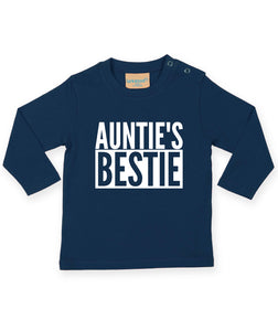 Auntie's Bestie LONG SLEEVE Baby Toddler Kids T-Shirt