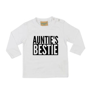 Auntie's Bestie LONG SLEEVE Baby Toddler Kids T-Shirt