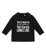 Load image into Gallery viewer, This Is What An Awesome Two Year Old Looks Like 2nd Birthday LONG SLEEVE Kids T-Shirt
