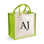 Load image into Gallery viewer, Personalised Initial Monogram Jute Tote Bag
