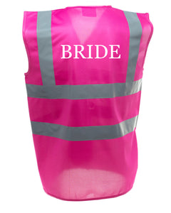 BRIDE Pink Hi Viz Hen Party Vest