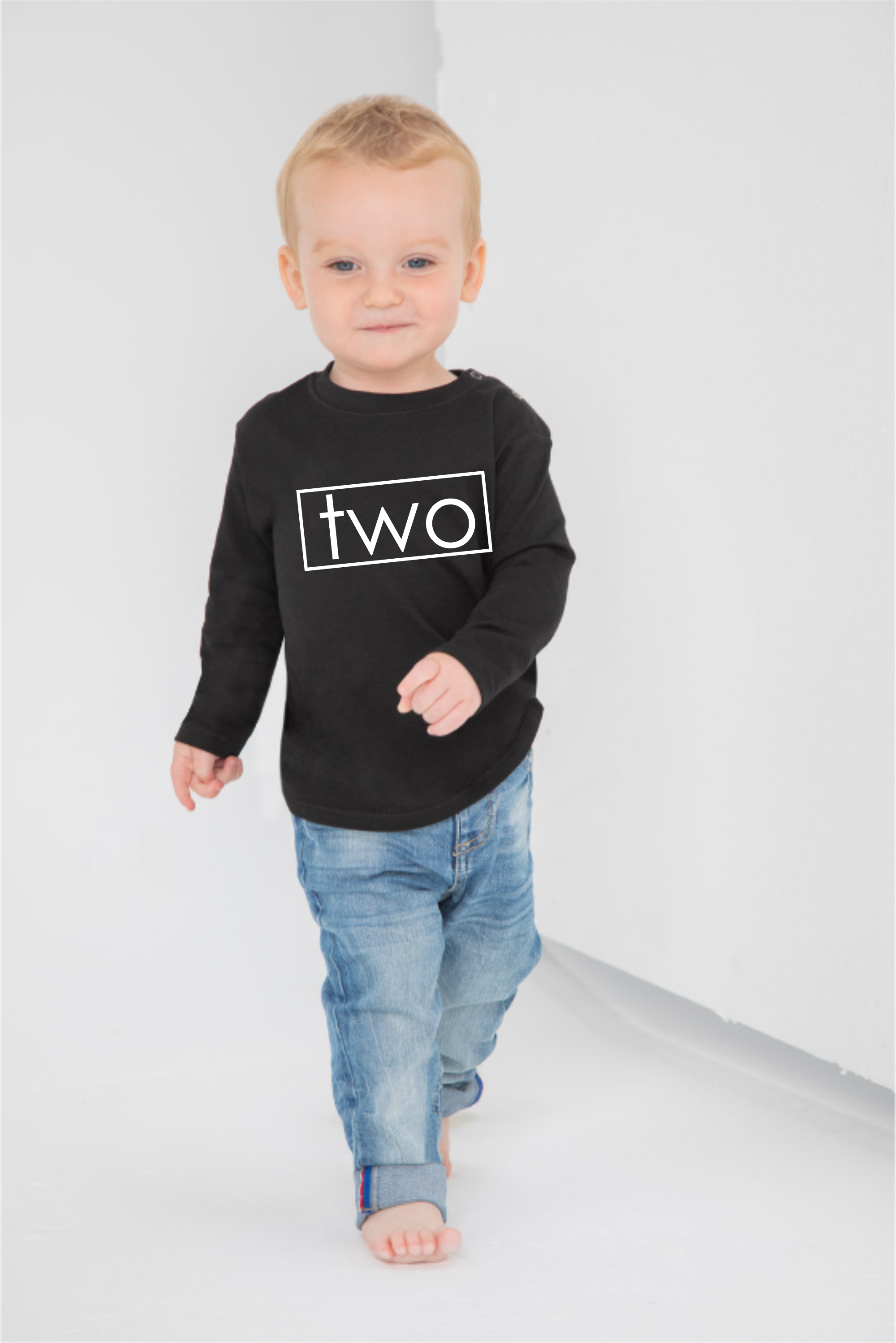 Two 2nd Birthday LONG SLEEVE Kids T-Shirt DES2