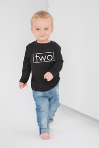 Two 2nd Birthday LONG SLEEVE Kids T-Shirt DES2