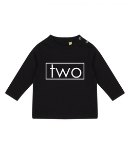 Two 2nd Birthday LONG SLEEVE Kids T-Shirt DES2