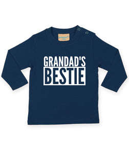 Grandad's Bestie Baby Toddler Kids LONG SLEEVE T-shirt