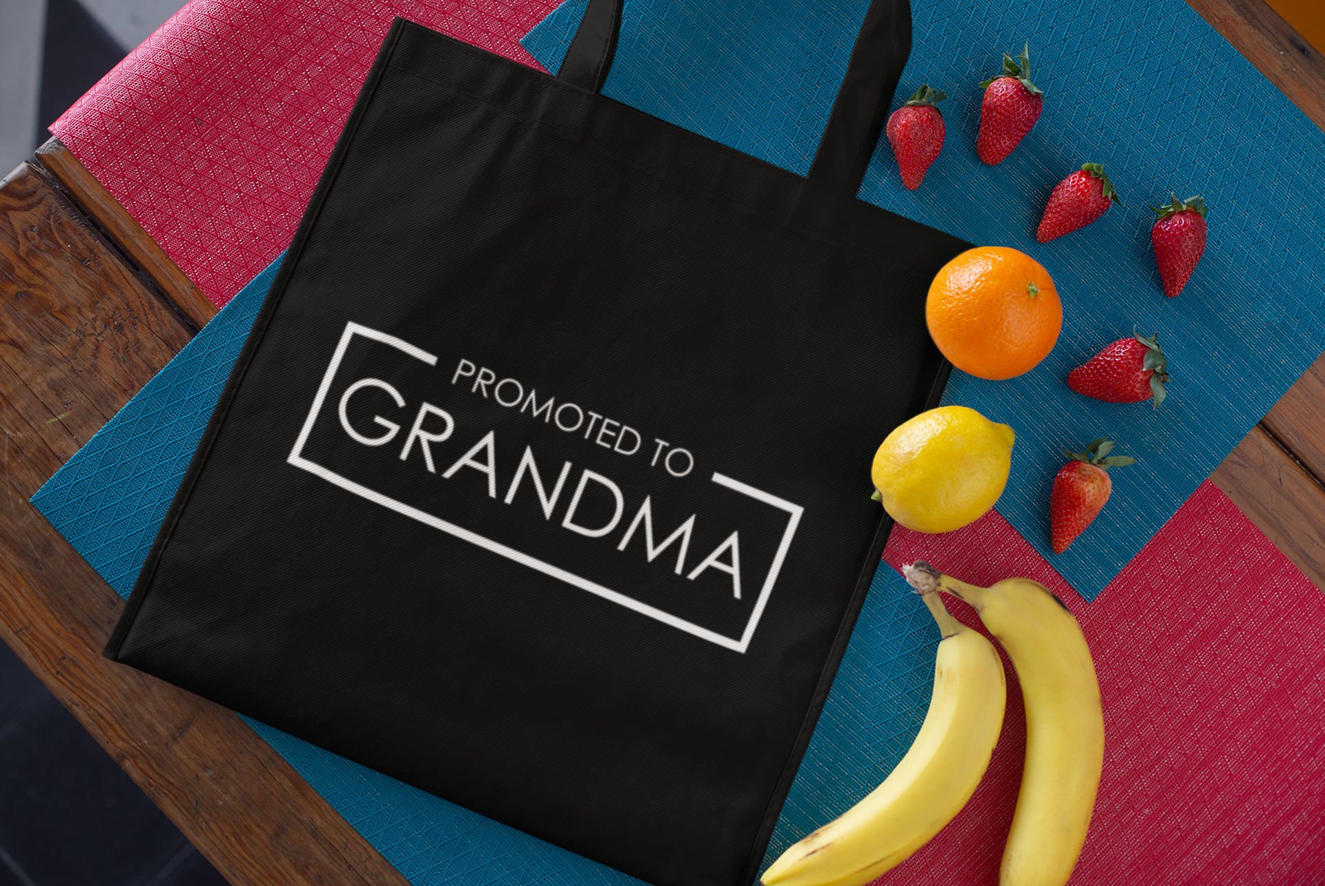 Promoted To Grandma Lightweight Cotton Tote Bag