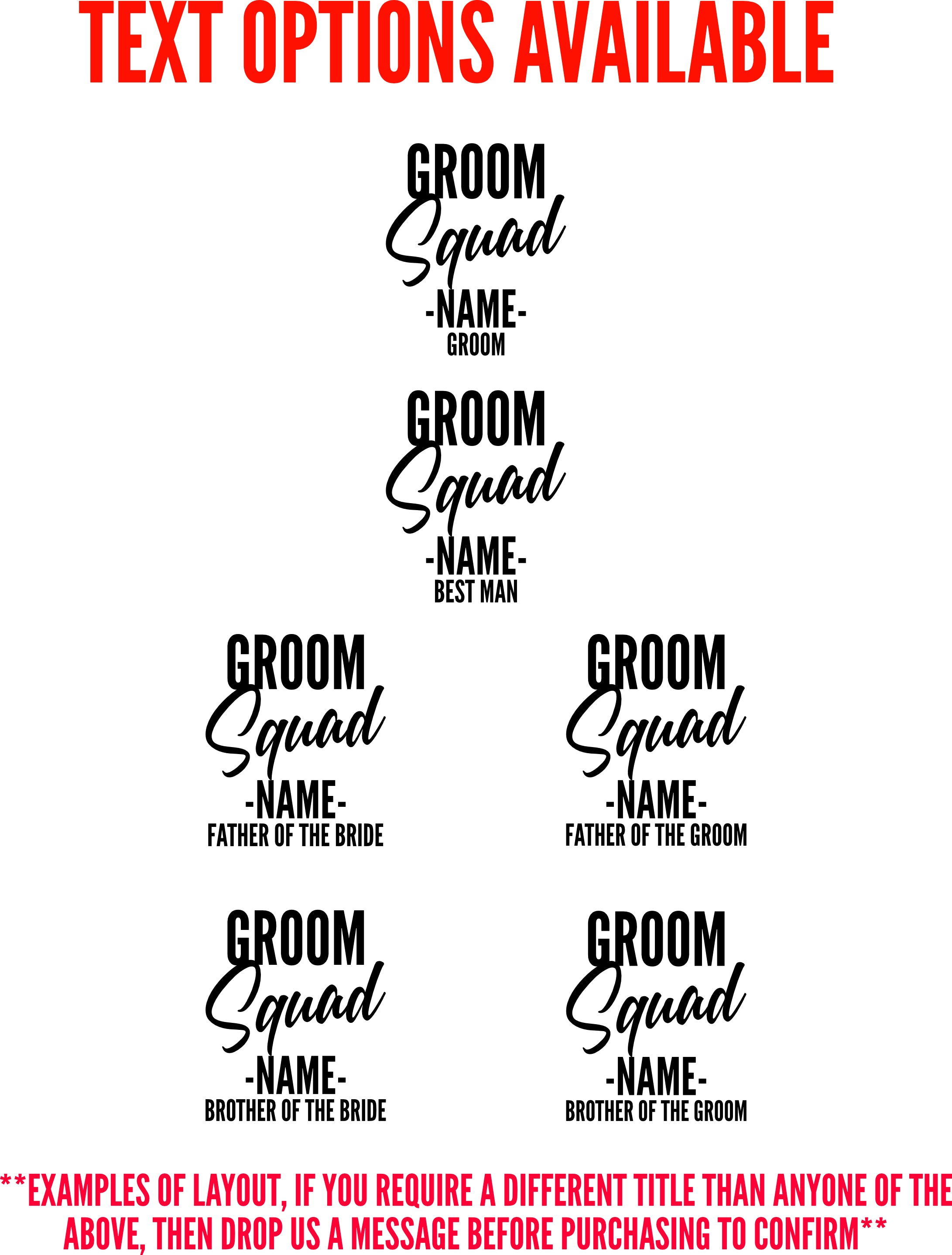 Groom & Squad Personalised T-shirt