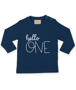 Hello One 1st Birthday LONG SLEEVE Kids T-Shirt