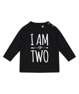 I Am Two 2nd Birthday LONG SLEEVE Kids T-Shirt