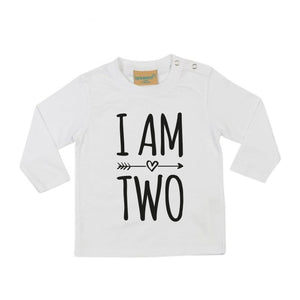 I Am Two 2nd Birthday LONG SLEEVE Kids T-Shirt