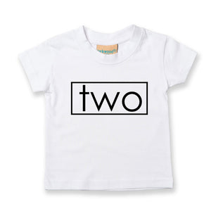 Two Unisex Kids Birthday Age T-shirt Des2