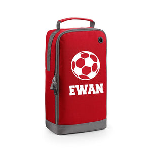 Personalised Name Football Text Shoe Bag Storage