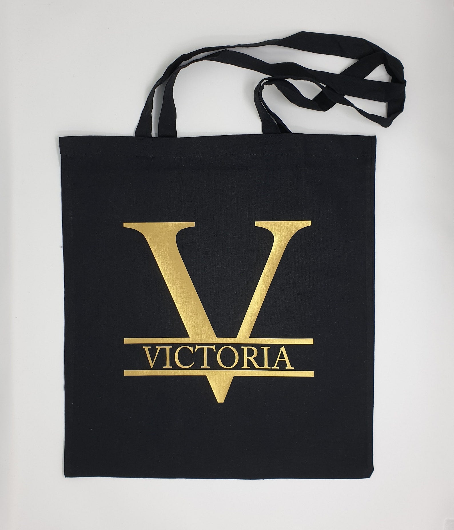 Personalised Tote Bag Name Initial Monogram Lightweight Cotton Bag