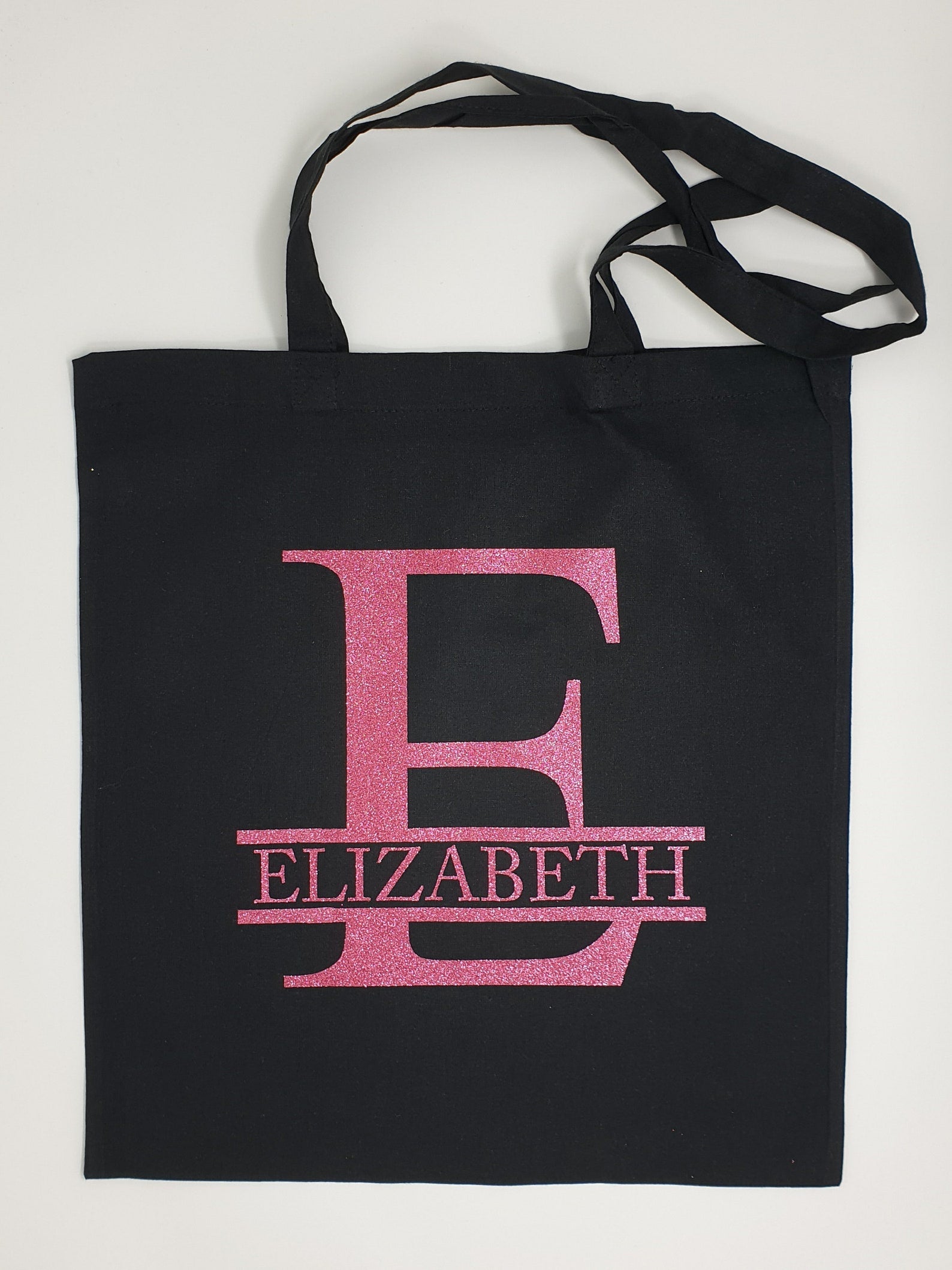 Personalised Tote Bag Name Initial Monogram Lightweight Cotton Bag