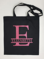 Load image into Gallery viewer, Personalised Tote Bag Name Initial Monogram Lightweight Cotton Bag

